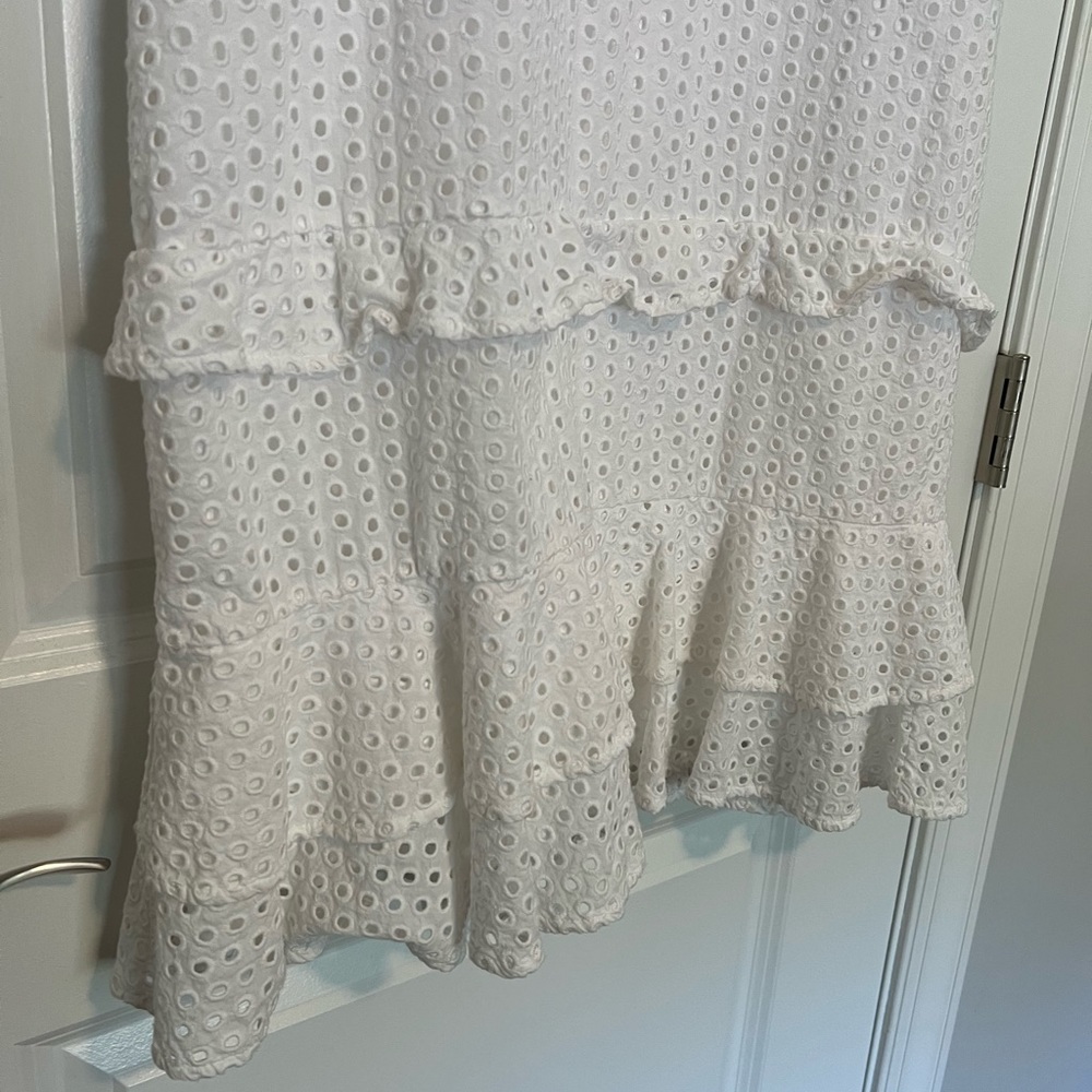 Eyelet Ruffle Midi Dress - Picture 2 of 5
